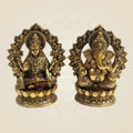 Brass Lakshmi Ganesh Murti Pair  - Luxeartisanship