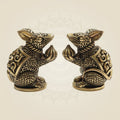 Brass Mushak Pair 3"– Sacred Companion for Ganesh Worship - Luxeartisanship
