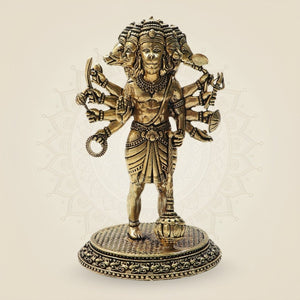 Brass Panchmukhi Hanuman Idol -  Luxeartisanship