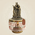 Brass Radha Krishna Leela on Chowki 8.75"– Musical Theme Sculpture - Luxeartisanship