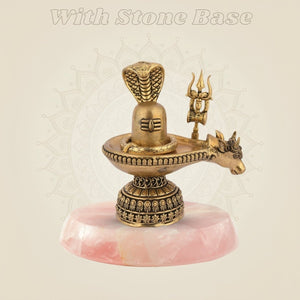 Brass Shiva Lingam with Nandi, Naag and Trishul – Detailed Shivling Pooja Décor - Luxeartisanship