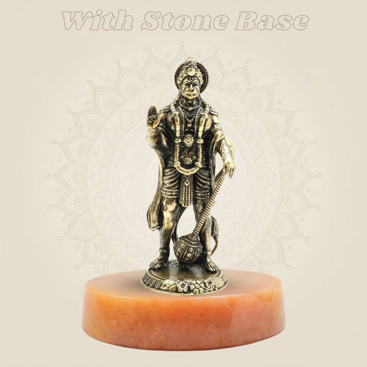 Brass Standing Hanumanji Statue 4" - Fine - Detail Bajrangbali Statue - Luxeartisanship