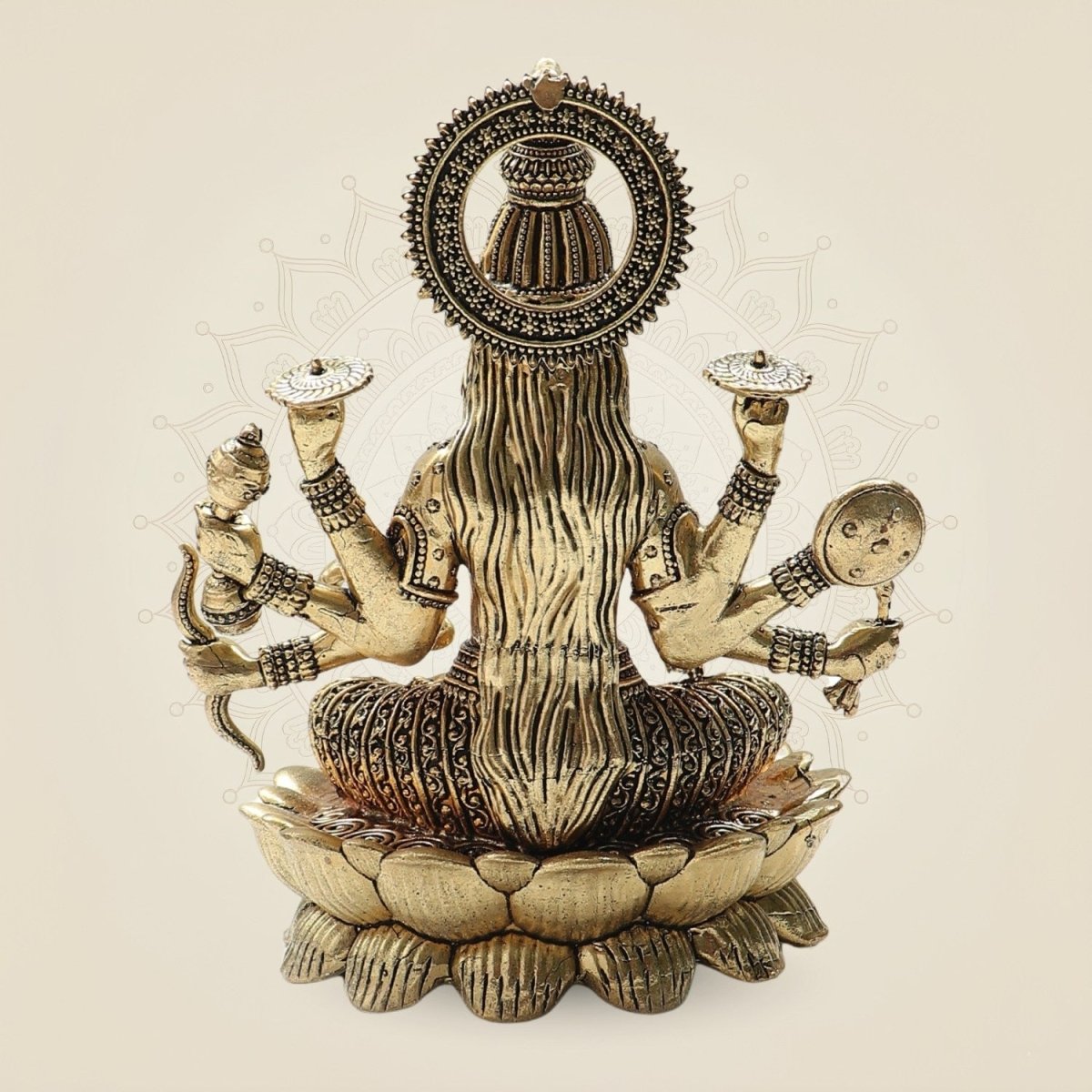 Brass Superfine Vijaya Lakshmi Idol 7" – Handcrafted for Devotion & Harmony - Luxeartisanship