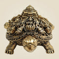 Brass Tortoise with Ashtalakshmi Shree Yantra - Luxeartisanship