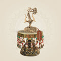 Brass Trishul Damru Om on Chowki Multi Symbol Design 6.5" - Luxeartisanship