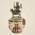 Brass Umiya Mata Idol on Chowki Goddess Murti 10" for Shakti Energy - Luxeartisanship