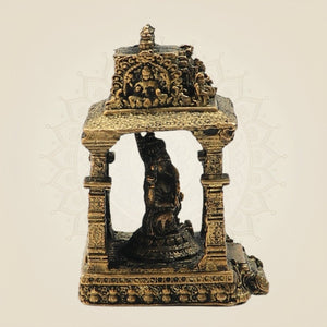 Bronze Ganesh Shrine Statue 2"– Temple - Style Vinayaka Murti - Luxeartisanship