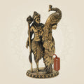 Bronze Murugan with Peacock Panchaloha Statue 4"