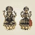 Lakshmi Ganesh Brass Idol 3" – Handcrafted Superfine Lightweight Divine Decor