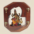 Lakshmi Maa with Elephant Wooden Frame 10.25" - Luxeartisanship