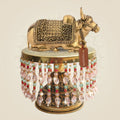 Nandi Brass Murti on Chowki for Faith Energy and Spiritual - Luxeartisanship