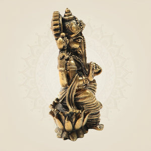 Panchaloha Bronze Ganapati Statue – Artistic Ganesha Craft 2.75"