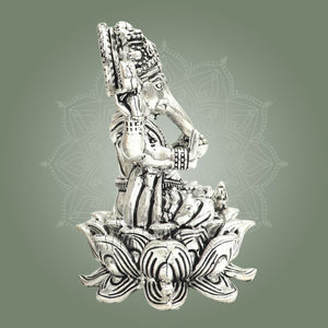 Silver Plated Brass Ganesha Idol - Luxeartisanship