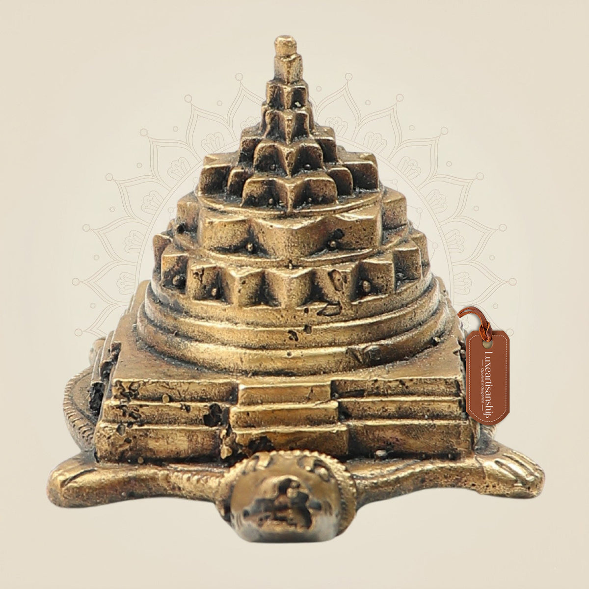 Bronze Tortoise Meru Yantra – Vastu Wealth & Positive Energy Symbol