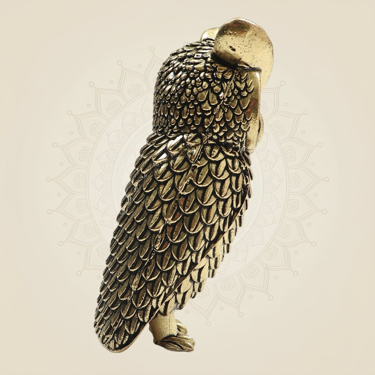 Superfine Brass Owl 4" – Elegant Emblem of Wisdom and Fortune - Luxeartisanship
