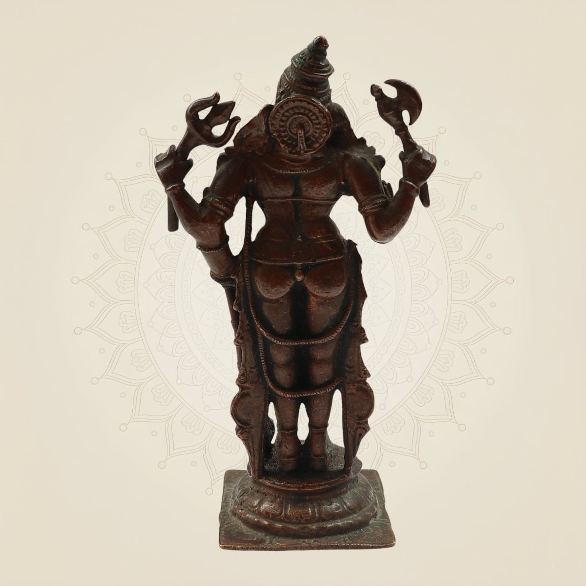 Unique Copper Ganesha Idol – Graceful Standing Statue of Wisdom & Blessings 5.75" - Luxeartisanship